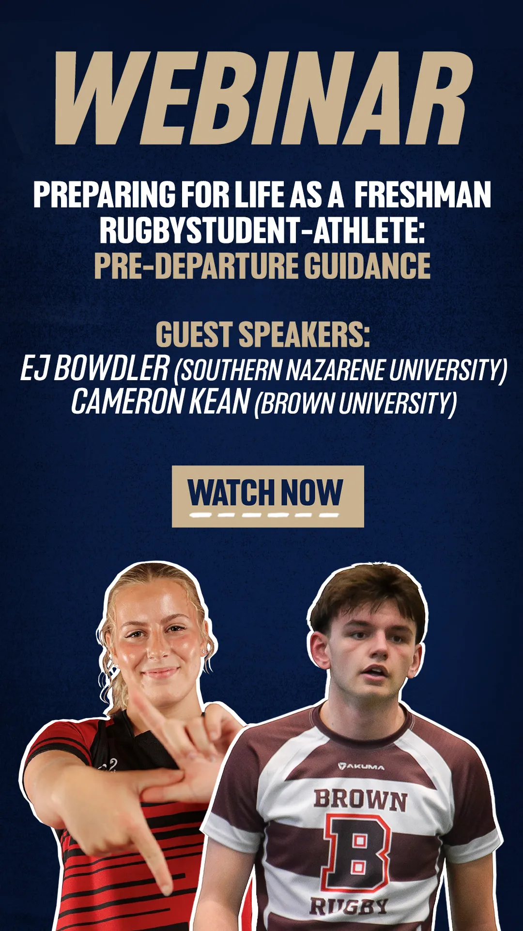 Pre Departure Guidance Webinar - Rugby Student-Athlete